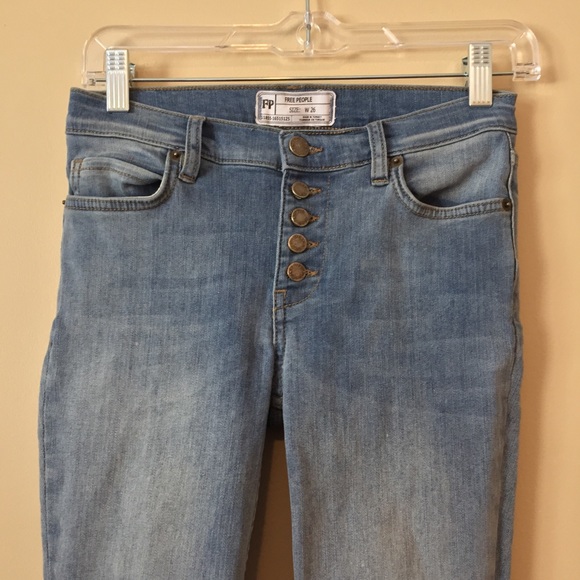 Free People Reagan Raw Hem Skinny Jeans - Picture 6 of 8